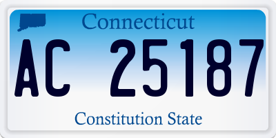 CT license plate AC25187