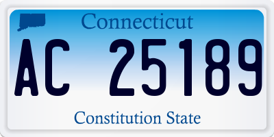 CT license plate AC25189