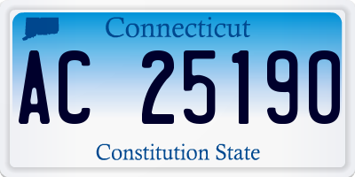 CT license plate AC25190