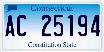 CT license plate AC25194