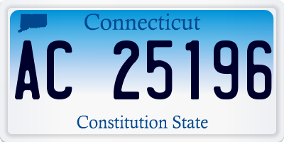 CT license plate AC25196