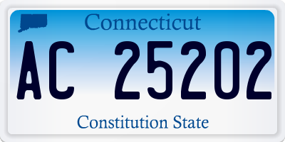 CT license plate AC25202