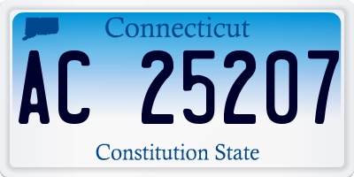 CT license plate AC25207