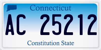 CT license plate AC25212