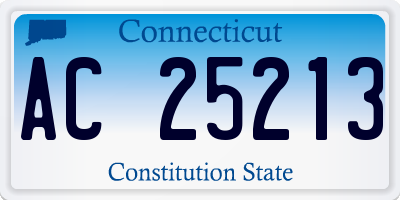 CT license plate AC25213