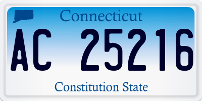 CT license plate AC25216