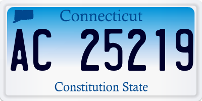 CT license plate AC25219