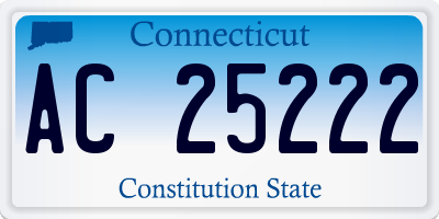 CT license plate AC25222