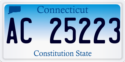 CT license plate AC25223