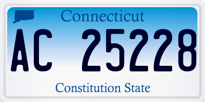 CT license plate AC25228