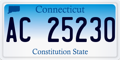 CT license plate AC25230