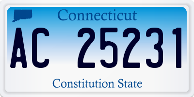 CT license plate AC25231