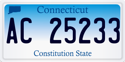 CT license plate AC25233
