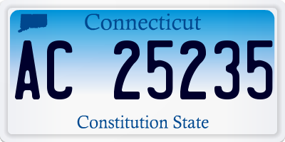 CT license plate AC25235