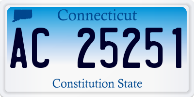 CT license plate AC25251