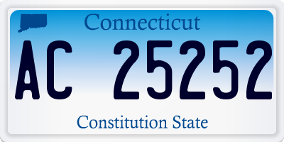 CT license plate AC25252