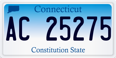 CT license plate AC25275