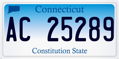 CT license plate AC25289