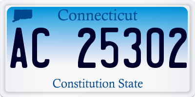 CT license plate AC25302
