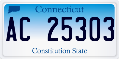 CT license plate AC25303