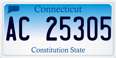 CT license plate AC25305