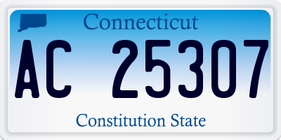 CT license plate AC25307