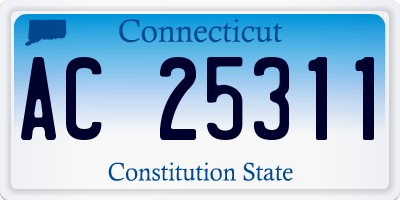 CT license plate AC25311