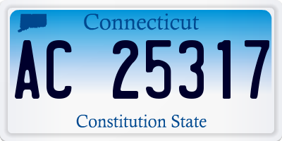 CT license plate AC25317