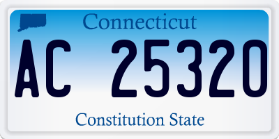 CT license plate AC25320