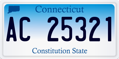 CT license plate AC25321