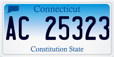 CT license plate AC25323