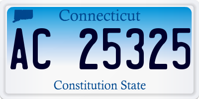 CT license plate AC25325