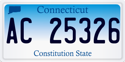 CT license plate AC25326