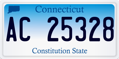 CT license plate AC25328