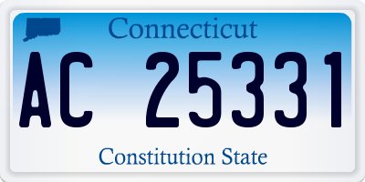 CT license plate AC25331