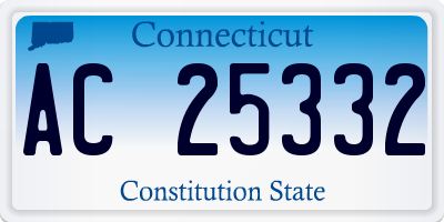 CT license plate AC25332