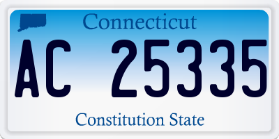 CT license plate AC25335