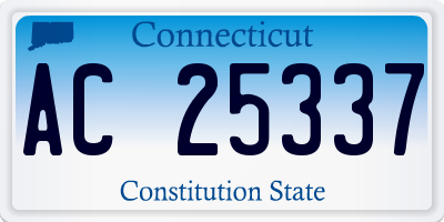 CT license plate AC25337