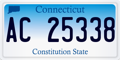 CT license plate AC25338
