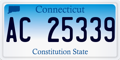 CT license plate AC25339