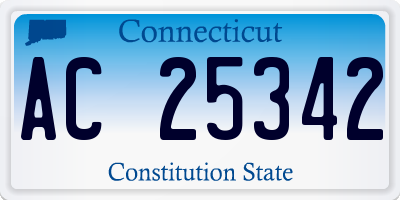 CT license plate AC25342