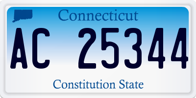 CT license plate AC25344