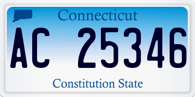 CT license plate AC25346