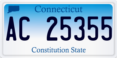 CT license plate AC25355