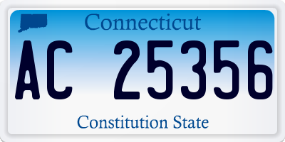 CT license plate AC25356