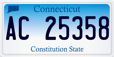 CT license plate AC25358