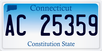 CT license plate AC25359