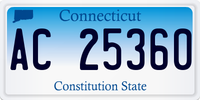 CT license plate AC25360