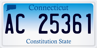 CT license plate AC25361