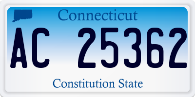 CT license plate AC25362